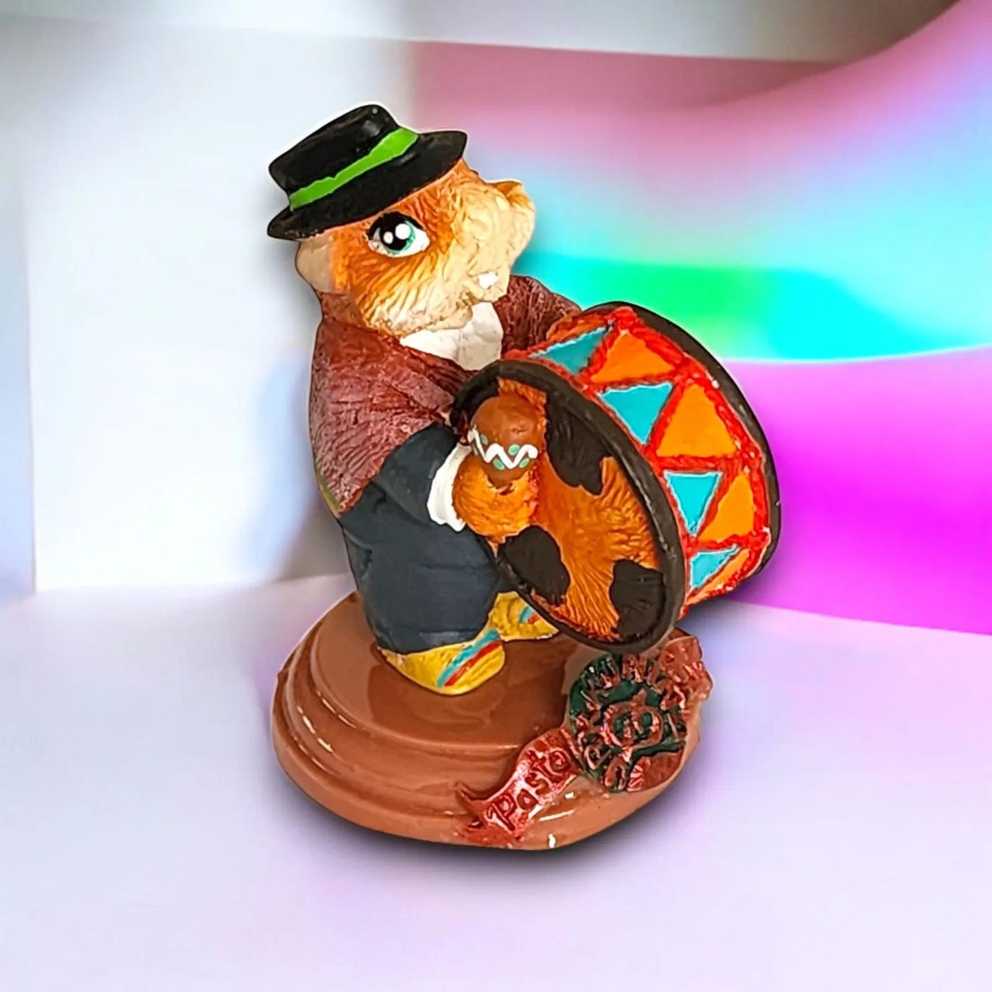 Cuy Músico Campesino Bombo  Pequeño-7-cm yachay