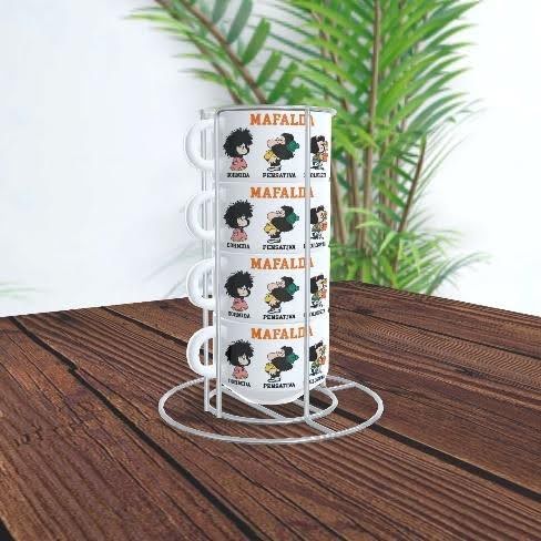 Set de Mugs Apilables Tintero (x4) - Personalización Única y Diseño Compacto yachay