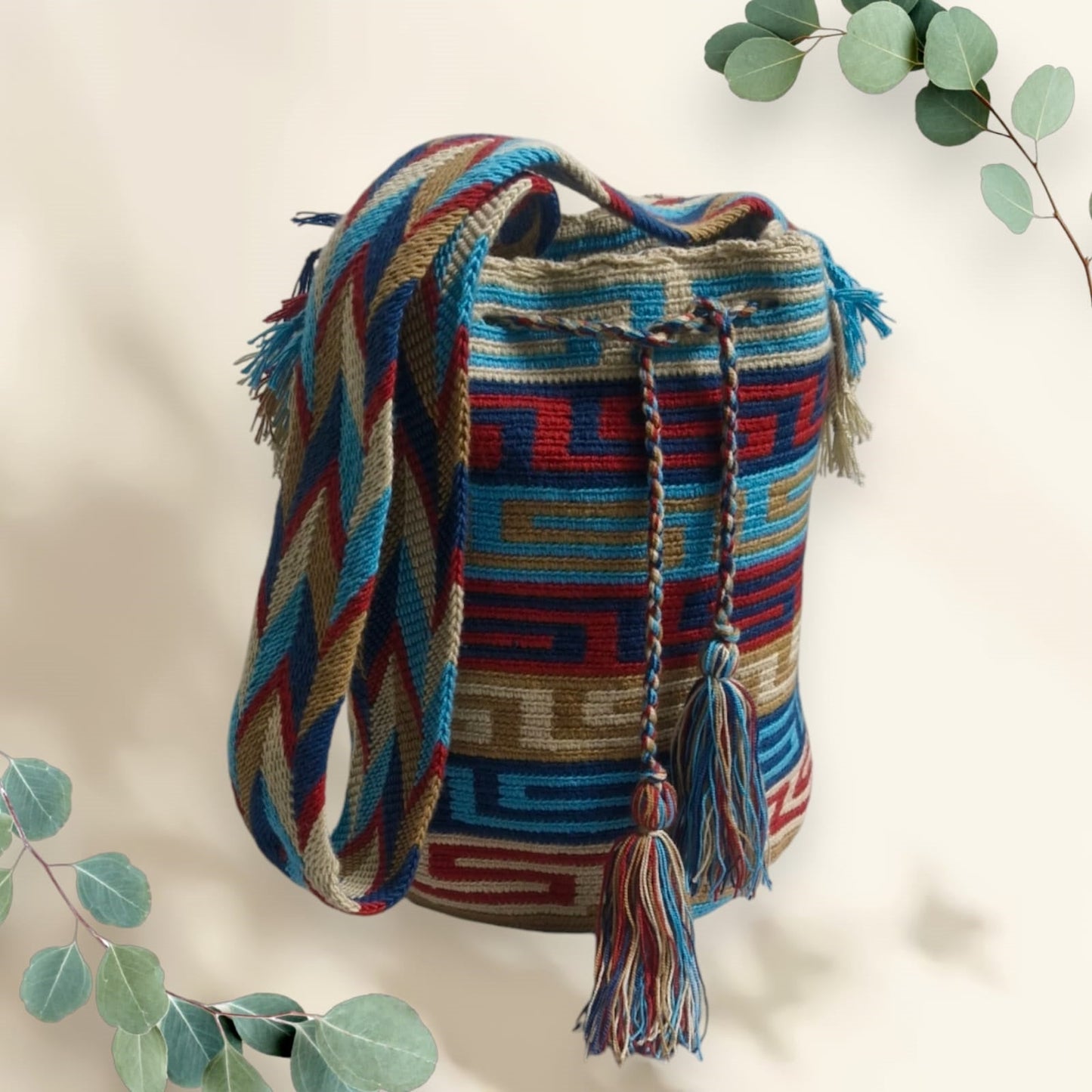 Mochila Wayuu Olas Caribeñas yachay