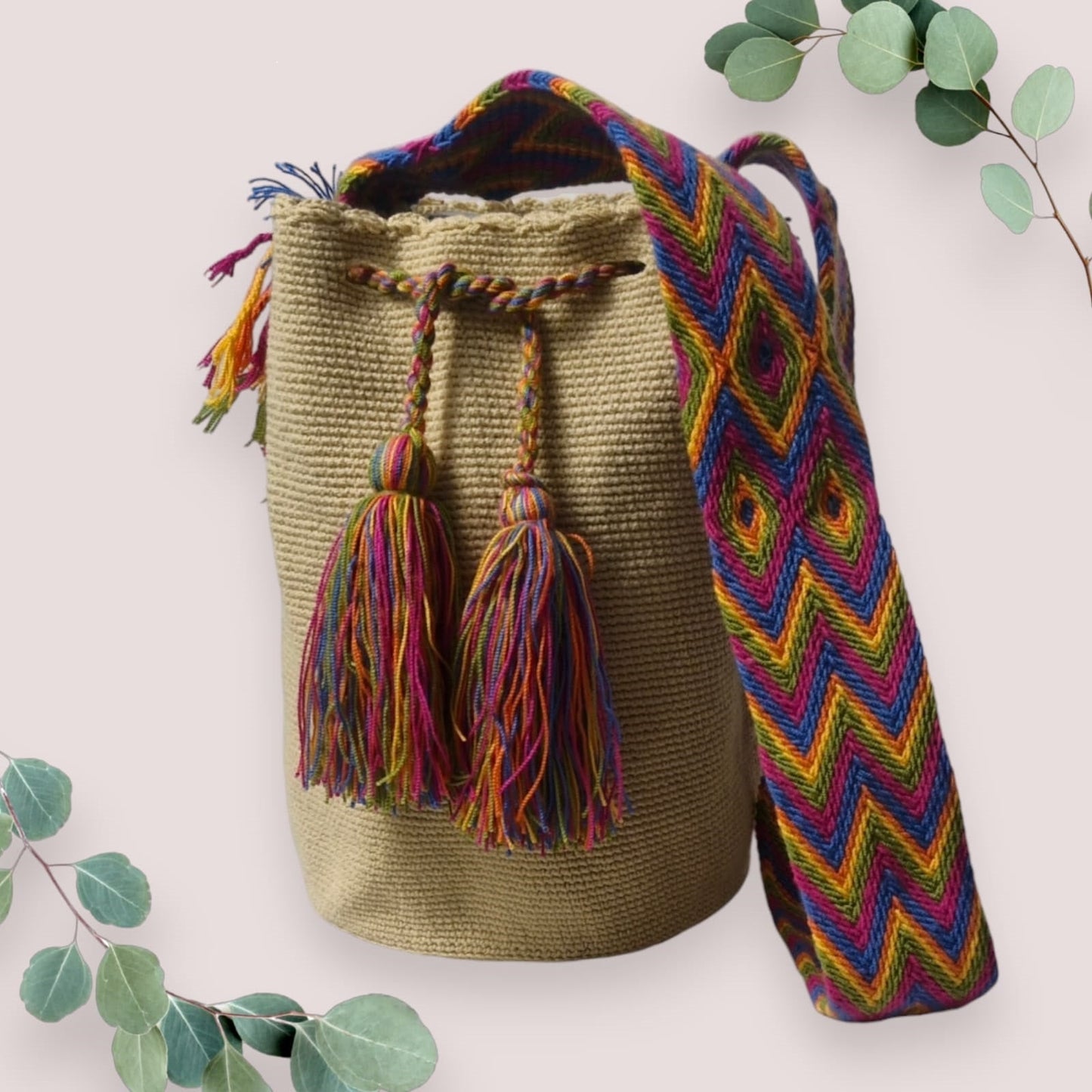 Mochila Wayuu Sol Dorado yachay